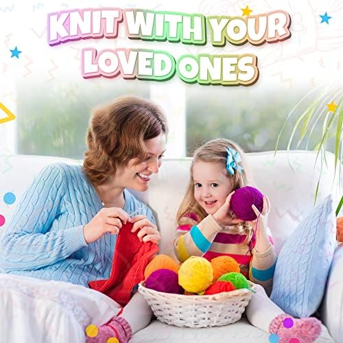 TYH Supplies 20 Mini Acrylic Yarn Skeins | 880 Yard Soft Yarn Medium Weight for Knitting, Crocheting and Craft Projects | 44 Yard Each Skein | Colorful Collection