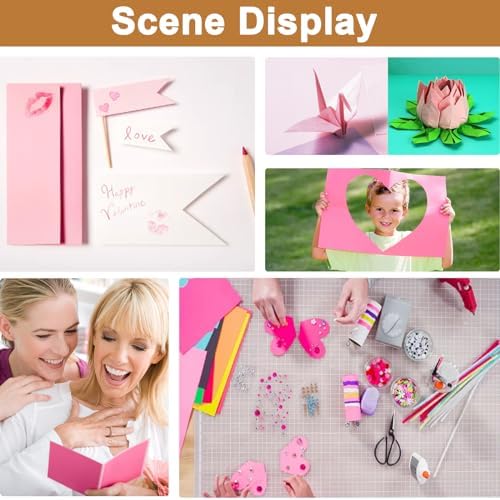 Silunkia 40 Sheets Candy Pink Cardstock 8.5 x 11 Craft Paper 75lb