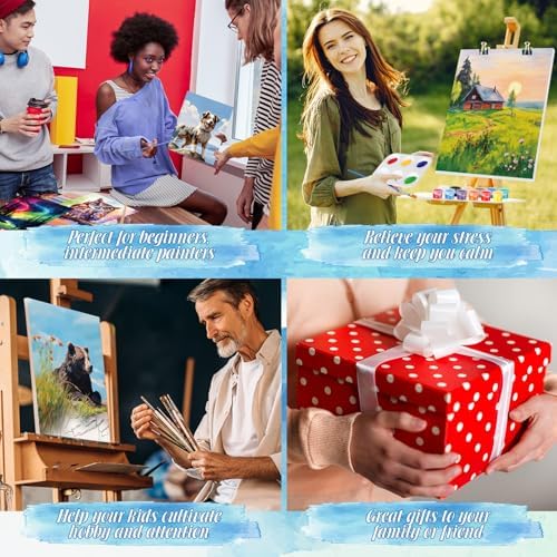 Harloon 36 Pcs 8 x 10 Inch Pre Drawn Canvas for Painting Afro Queen Pre Stretched Canvas Painting for Adult Sip and Paint Party Supplies Favor