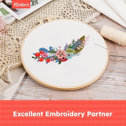 12 PCS White Embroidery Fabric, Pre-Cut Embroidery Cloth Fabric Squares for DIY Sewing, Needwork and Home Decoration (11.8 x 11.8 Inch)