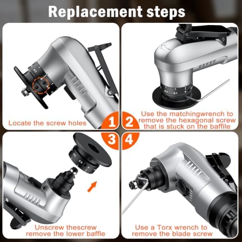 Pneumatic Chamfer Tool, 45 degree tile chamfering tool with 8 C-Angle & 6 R-Angle Blades & 6 durable bearings, Upgrade, Mini Air Chamfer Tool with 1/4 Inch Air Inlet for Metal and Wood-Silver