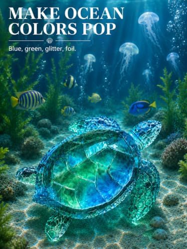 3D Hawksbill Sea Turtle Epoxy Resin Molds for Hand Craft Home Decor; Fun Animal Mold for DIY Plaster Ice Taba Squishy Chocolate Soap Candle Ocean Theme Night Lights; Gift for Men Boys Women