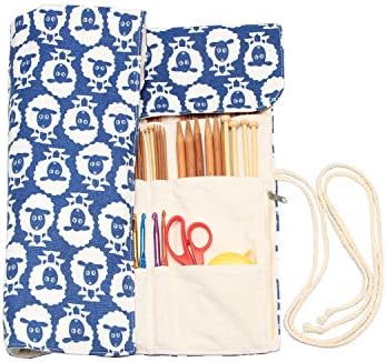 Teamoy Knitting Needle Crochet Hook Case Organizer Holder(up to 14"), Sheep
