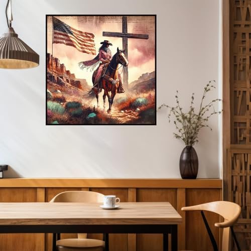 Horse Diamond Art Kits for Adults, Western Diamond Painting Kits for Adults