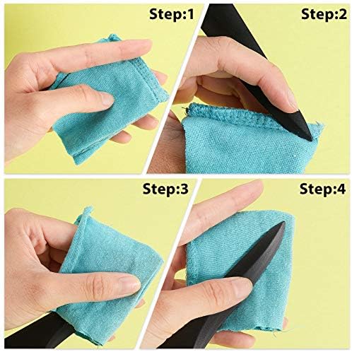 Outus 3 Pcs Point Turner Seam Creaser Tool for Sewing Quilting Pressing Seams and Marking Fabric Plastic Point Turner with Seam Creasing Edge for Dressmaking Tailoring Crafting(White, Black and Red)