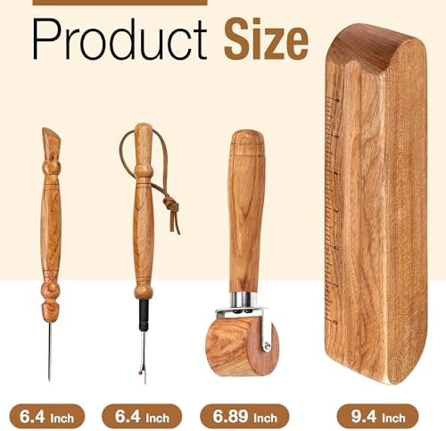 Savina Set 4 - Tailor Clapper/Seam Roller/Stiletto/Seam Rippers for Sewing - Wooden Sewing Quilting Tools