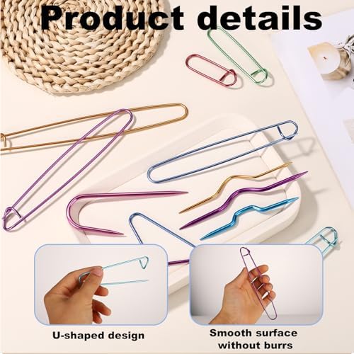 12pcs Knitting Stitch Holders and Cable Needles Set