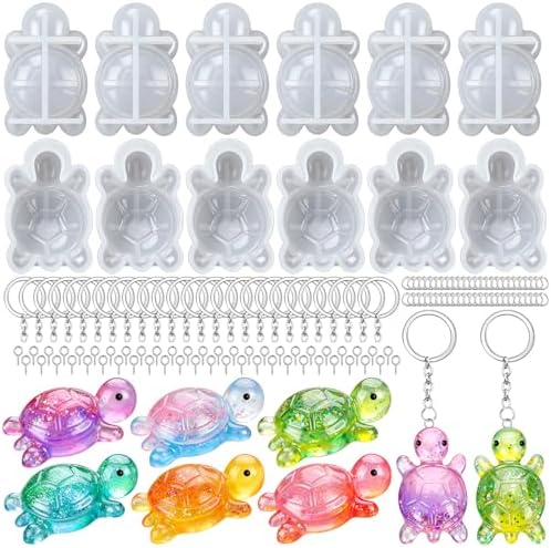 12 PCS Mini Turtle Resin Molds, Little Turtle Molds