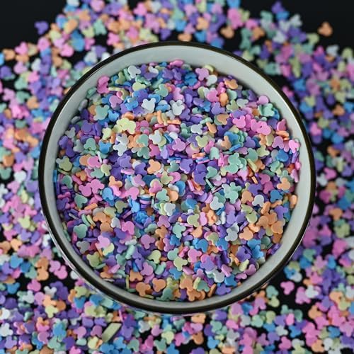 LIKETURE Fake Sprinkles 110g Polymer Clay Sprinkles Fake Candy Sprinkles Faux Sprinkles for Resin Slime Craft Plastic Sprinkles for Nail Art Phone Case DIY Shaker Card Filler (Multi-color Mouse-110G)