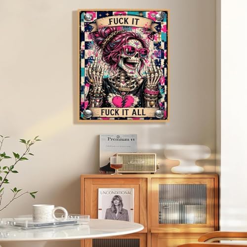 Skull Diamond Art Kits for Adults Funny Diamond Painting Kit for Beginner
