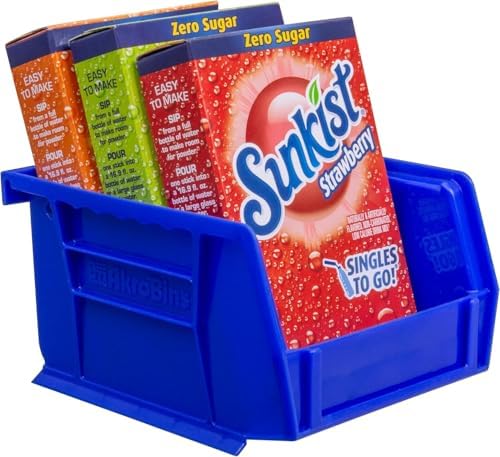 Akro-Mils 30210 AkroBins Plastic Storage Bins, 5"x4"x3", Blue, 6-Pack