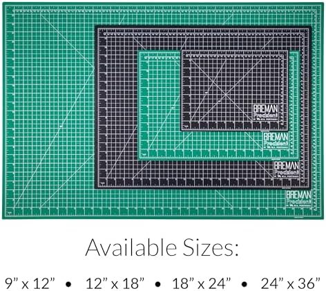 Breman Precision 18x24 Green Self Healing Cutting Hobby Mat for Craft