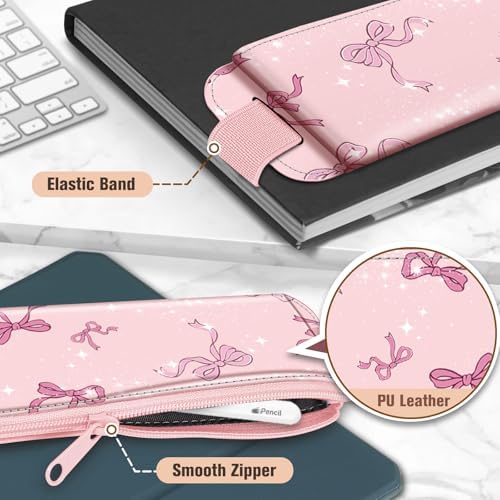 FINPAC 2-Pack Elastic Pen Holder for Notebook Leather Pen Holder