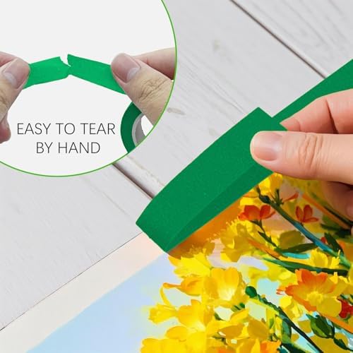 UMETDO 8PCS Colored Masking Tape - Green Painters Tape, Tape for Kids Art Supplies, Great for Crafts, Labeling, DIY Decorative, 1/2 Inch Colored Tape Rolls- Tiny Size