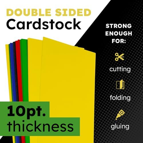 Hygloss Large Colored Poster Board 22x28-50 Assorted Standard Color Bulk Pack - Red, Yellow, Green, Blue, Black - 10 Pt. Thickness Poster Board Paper - Posterboard Multipack 22" x 28"