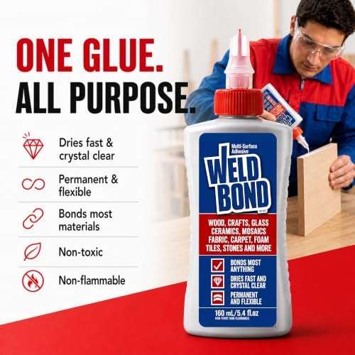 Weldbond Multi-Surface Glue Non Toxic for Mosaic Wood Ceramic Craft 5.4oz