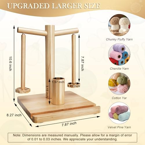 Magnetic Yarn Holder for Crocheting with Phone Stand