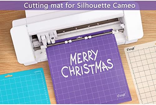 Ecraft 12x12 Cutting Mat 5-Pack for Silhouette Cameo 5/4/3/2/1, Variety Grip (StrongGrip, StandardGrip, LightGrip), Gridded Non-Slip Replacement Mats for Crafts, Quilting & Sewing