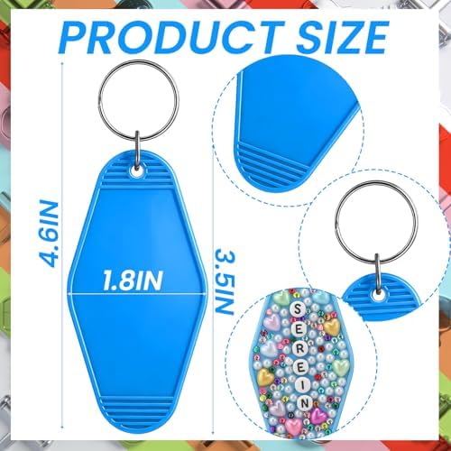 Nosiny 1550 Pcs 40 Sets Motel Keychain Making Kit Key Chain Letter Beads