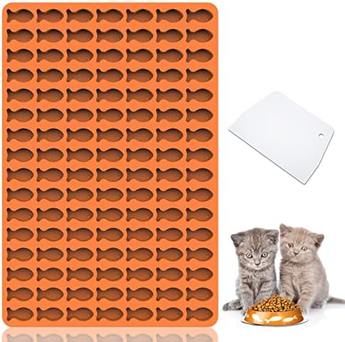 Cat Treat Molds, 112 Cavities Mini Fish Shape Silicone Mold