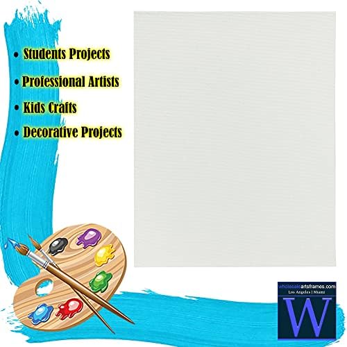 6x6 White Canvas Boards for Painting Bulk 12 Pack.Paint Canvases for Painting Art.Artist Blank Canvases for Painting 6x6 Canvas Panels.Quality Acid Free Primed Canvas Boards for Acrylic,Oil etc