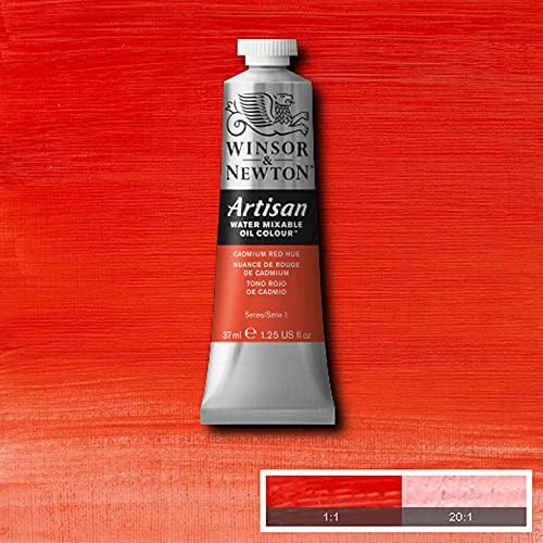 Winsor & Newton Artisan Water Mixable Oil Colour, 1.25-oz (37ml), Cadmium Red Hue
