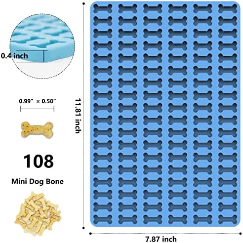 Dog Treat Silicone Mold, Mini Bone Mold for Baking and Freezing