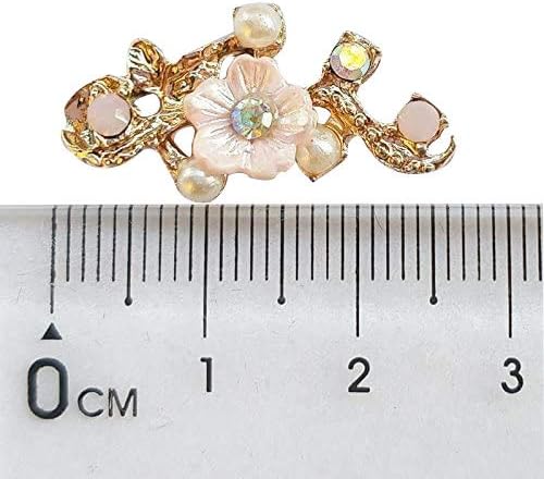 Chenkou Craft Random 20pcs Wholesale Lots Mix Alloy Resin Rhinestone Flowers Pendants Charms Beads Bracelet Necklace Jewelry Findings