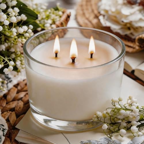6-Pack 16oz Glass Candle Jars for Making Candles -Clear
