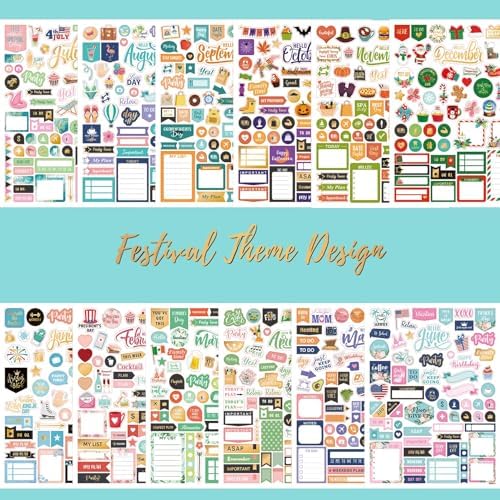 Planner Stickers - Monthly Planner Stickers and Accessories 25 Pages