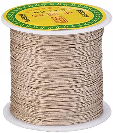 Elecrelive 150Yard Braided Nylon Crafting Thread Burly Wood Beading String