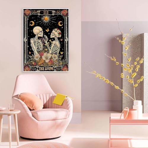 Skull Diamond Art Kits for Adults Funny Diamond Painting Kit for Beginner