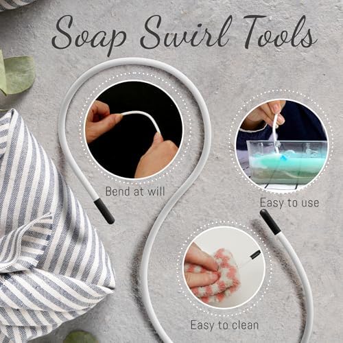 1pc Soap Swirl Tools, Soap Making Supplies Bendable Soap Swirling Tool Cold Process Adjustable Hanger Swirl Tool for DIY Soap,Fit Molds Up to 18“
