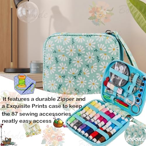 Bobode Printing Sewing Kit Travel Basic Sewing Kit for Adults,