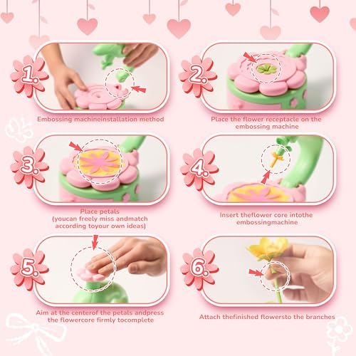 POP JOY DIY Paper Flower Craft Kit for Kids, Make Flower Bouquets