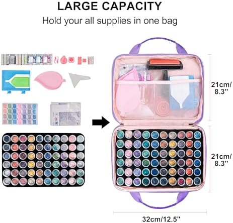 Leudes Diamond Art Storage Painting Case 60 Slots Bead Art Kits for Adults