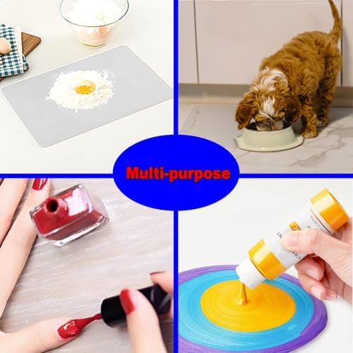 36” x 24”Silicone mat, Large Silicone Heat-Resistant mat, Kitchen countertop Non-Slip mat, Craft Table placemat.(Translucent)