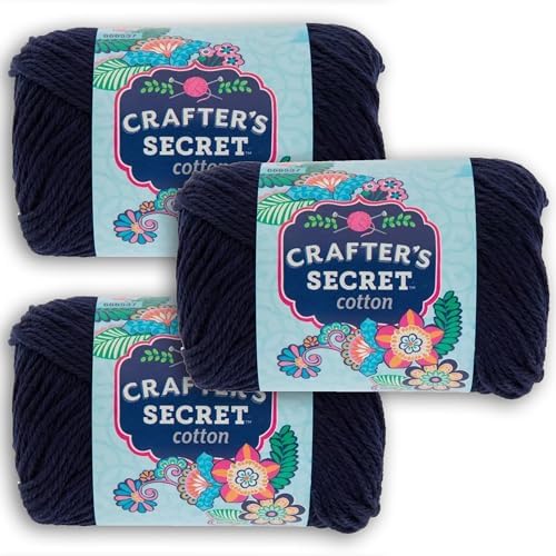Hobby Lobby Crafter's Secret Yarn, 13 Navy, Set of 3