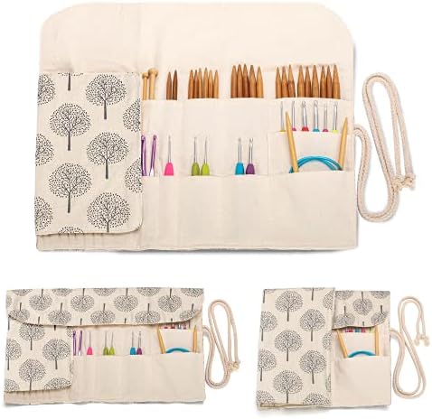Teamoy Knitting Needle Crochet Hook Case Organizer Holder(up to 11"), Tree