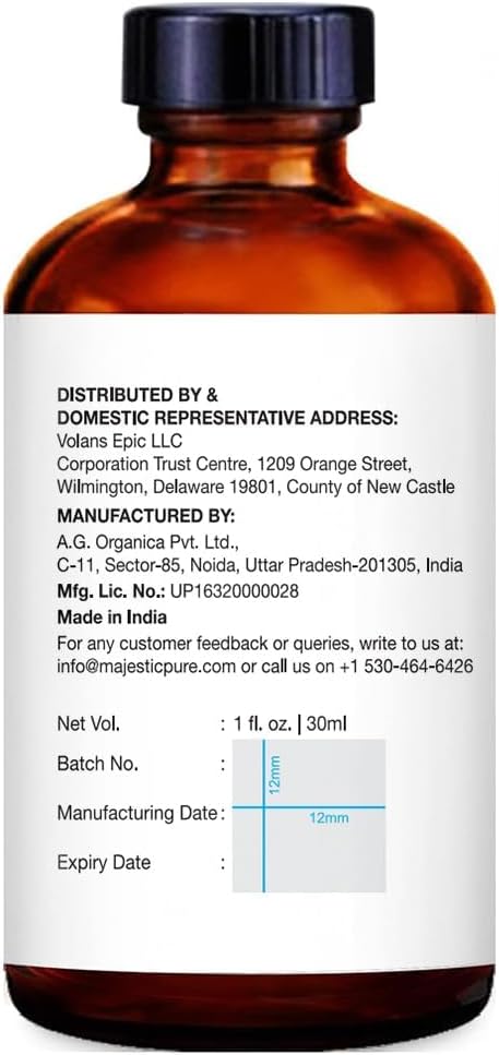 Majestic Pure Patchouli Essential Oil for Diffuser - 1 Fl Oz | 100% Pure and Natural Essentials Oils for Aromatherapy, Massage, Fragrance, Soap and Candle Making, Patchouli Oil
