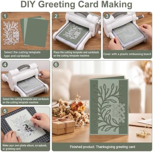 Grevosea Flowers Cutting Dies for Card Making, 4.5x3 Inch Metal Die Cuts