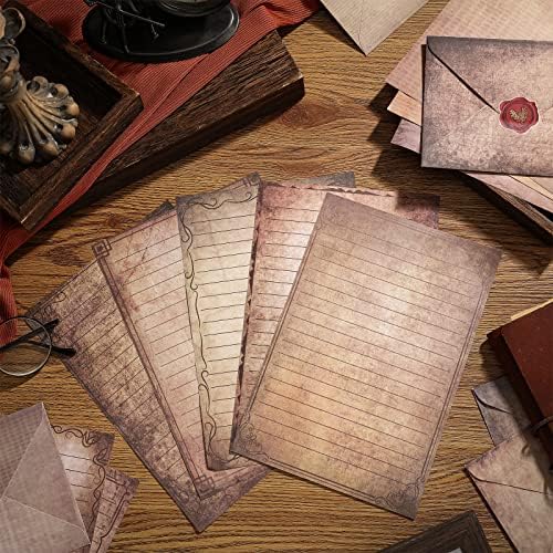 TaoBary 160 Pcs Vintage Antique Stationery Paper and Envelopes Set