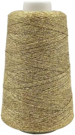 Metallic Crochet Thread, 80g Lurex Yarn for Charms（Gold