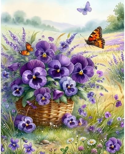 Paint by Numbers for Adults Flowers - Flower Paint by Number on Canvas