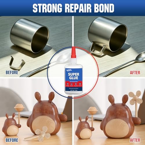 Super Glue Liquid 30g, Fast Bonding Instant All Purpose Crazy Glue