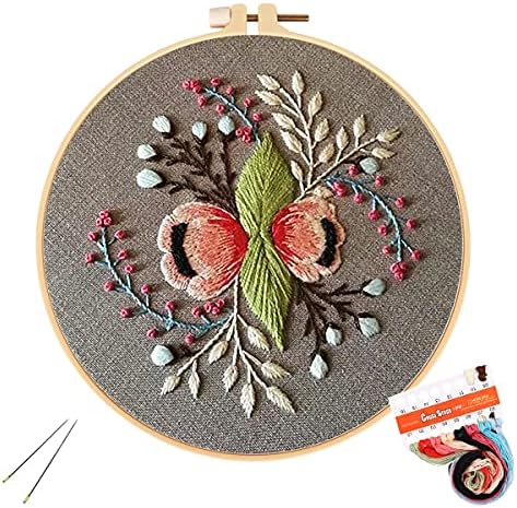 Louise Maelys Botanical Embroidery Kit for Beginners Stamped DIY Craft