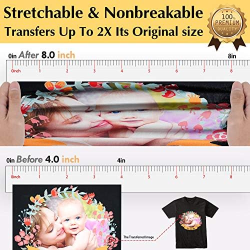 TransOurDream Heat Transfer Paper for Dark T Shirts(20 Sheets, 8.5x11),Printable HTV Heat Transfer Vinyl for Inkjet Printers