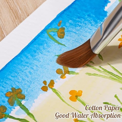 120 Sheets Watercolor Paper, 2.5 x 3.5 in, 140 Lb/300 GSM, White