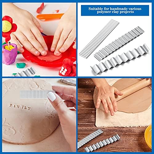 Honoson 5 Pcs Clay Blade Polymer Clay Tissue Cutters Tools Steel Slicing