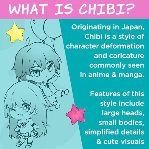 Faber-Castell Anime Drawing Kit, Chibi Edition with Step-by-Step Book